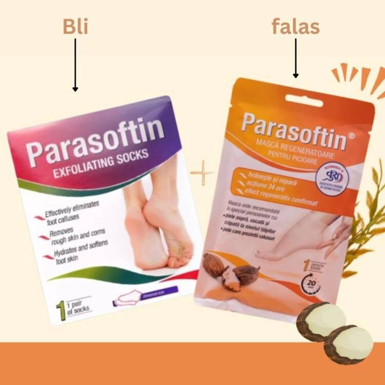 Parasoftin Set – Exfoliating Socks + Regeneranting Mask