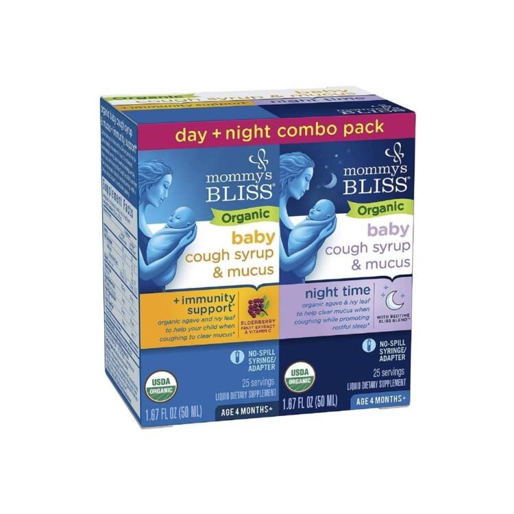Mommys Bliss Baby Cough Syrup & Mucus Day + Night Combo Pack