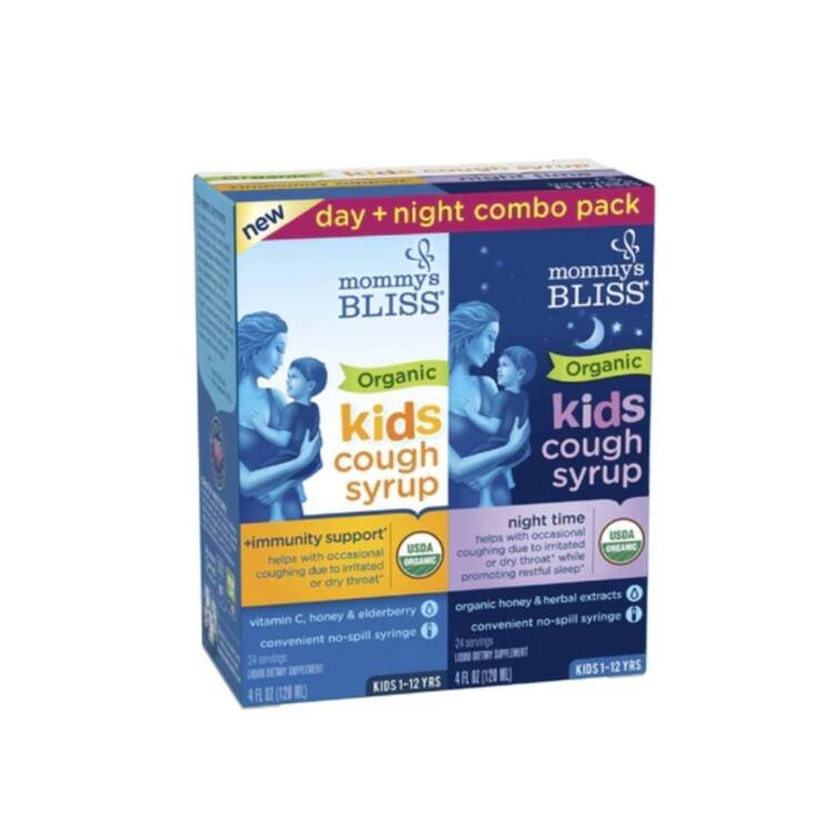 Mommys Bliss Kids Cough Syrup & Mucus Day + Night Combo Pack