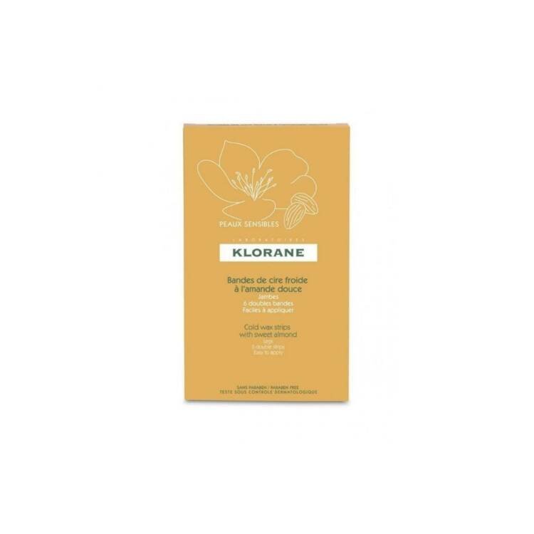 Klorane Cold Wax Strips with Sweet Almonds for legs
