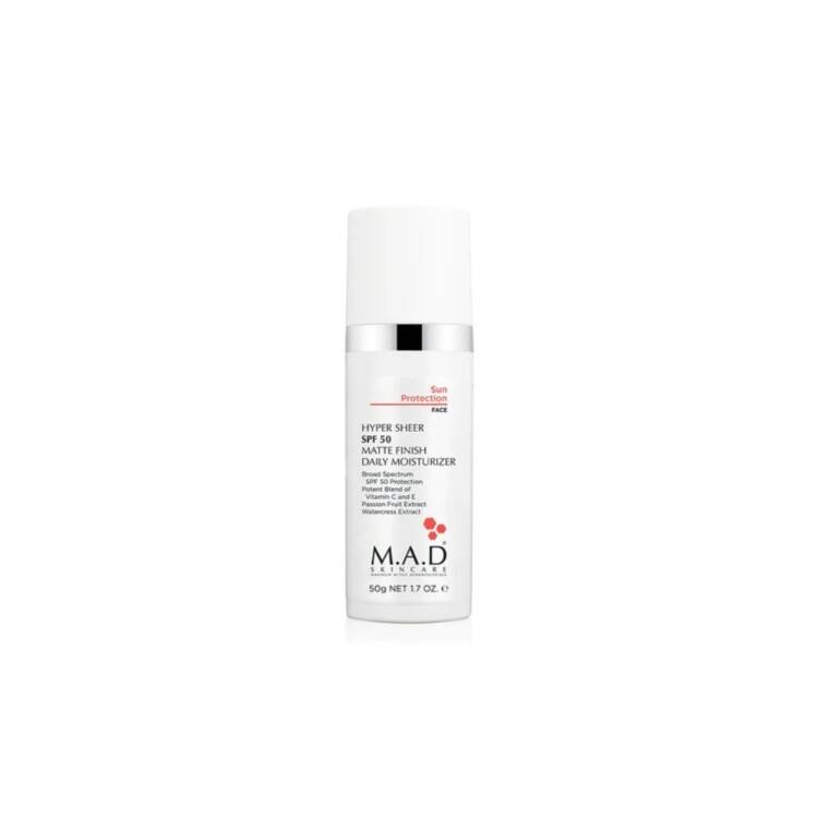 M.A.D Hyper Sheer SPF 50 Matte Finish Daily Moisturizer