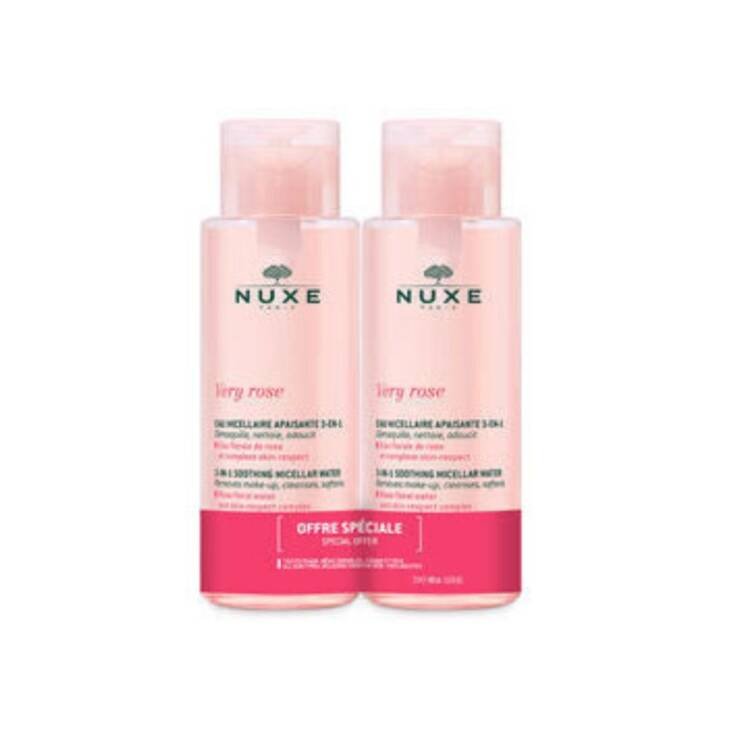 Nuxe Very Rose 3 in 1 Soothing Micellar Water x 2