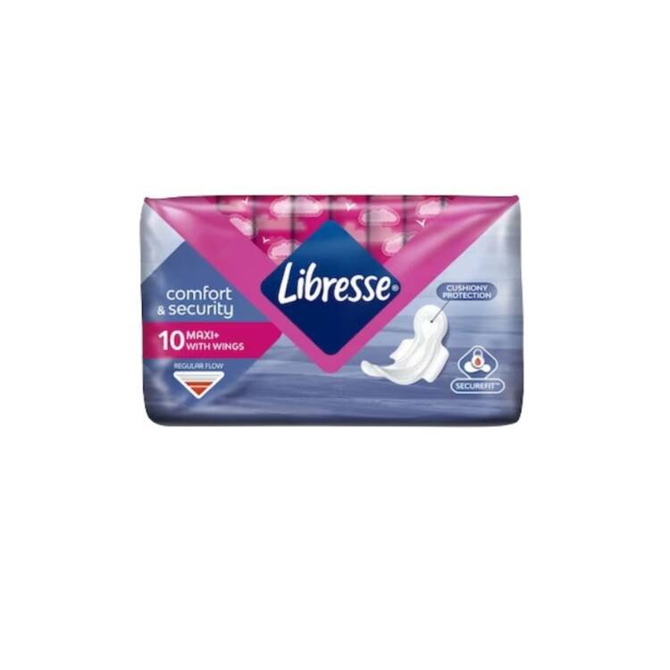 Libresse Comfort & Security Absorbent with Maxi+ Wings