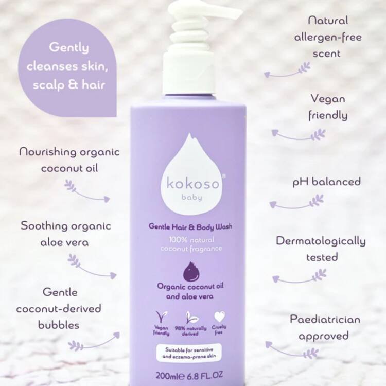 Kokoso Baby Gentle Hair & Body Wash - Image 2